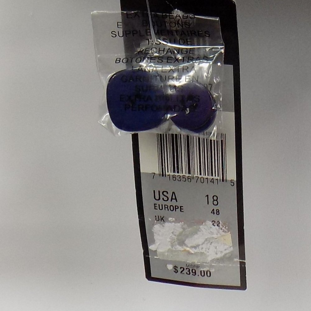 Le Suit 2-Piece Blue Pant Suit Blazer & Pants Set Size 18 NEW WITH TAGS - Picture 6 of 14